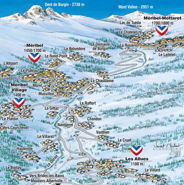 Meribel Ski Resort Map